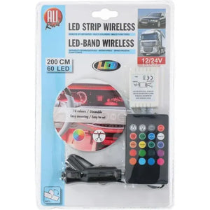 Bande LED multicolore avec télécommande – 2 m pour voiture ou camion