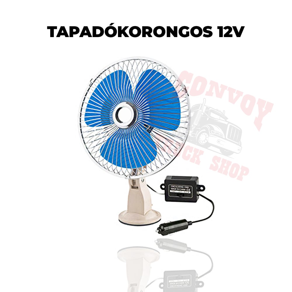 Ventilador Automotivo 18 cm – 12V ou 24V, Clipes ou Ventosa